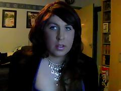 BBW Crossdresser Strips Jerks Cums