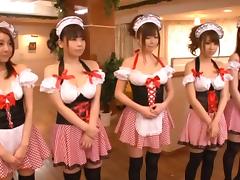 Five Japanese Babes in Costume with Big Boobs to Play With