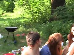 Student sex at outdoor party in a tent