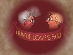 Auntie loves to suck! Animation!