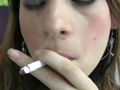 Smoking teen likes to tease