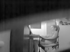 Security cams video with amateur masturbating