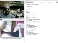 Chatroulette 75 Horny couple suck and fuck