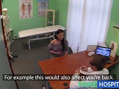 Hidden cameras catch female patient using massage tool for an big O