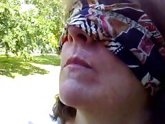 Blindfolded BJ by ABBEY in the park