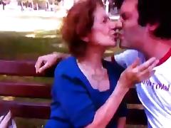 Young Man Kissing Old Lady 2