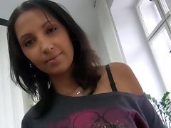 Naughty Samante gives a handjob and gets fucked