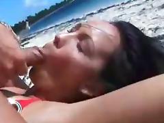 Papa - Guy Fucks A Small Tittied Girl On A Beach
