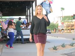 Incredible Courtney II Masturbates Outdoors In Public