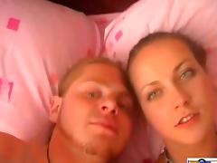 Lovely Russian Couple In A POV Shoot Caressing Each Other