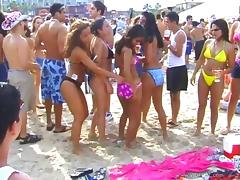 Hot Babes In Bikini Get Wild In Outdoor Beach Party